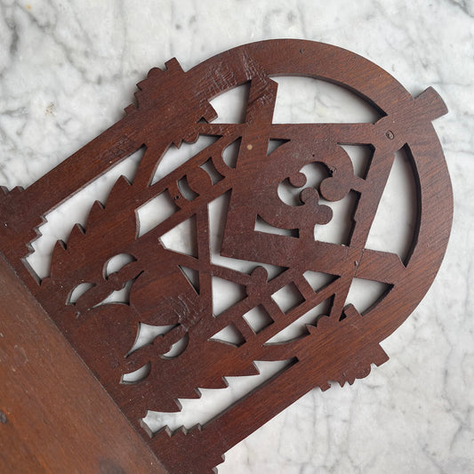 Antique Masonic Scroll Saw Shelf