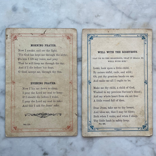 Victorian Prayer Cards