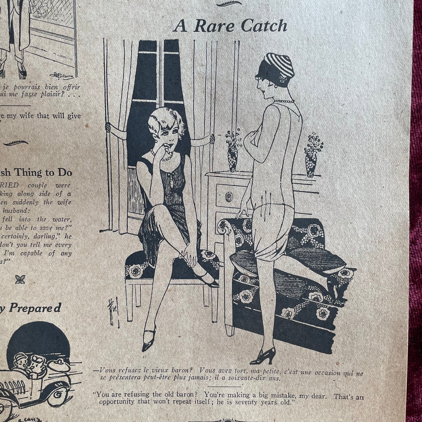 French Humor | February 25, 1928 | Risqué Flapper Cartoons