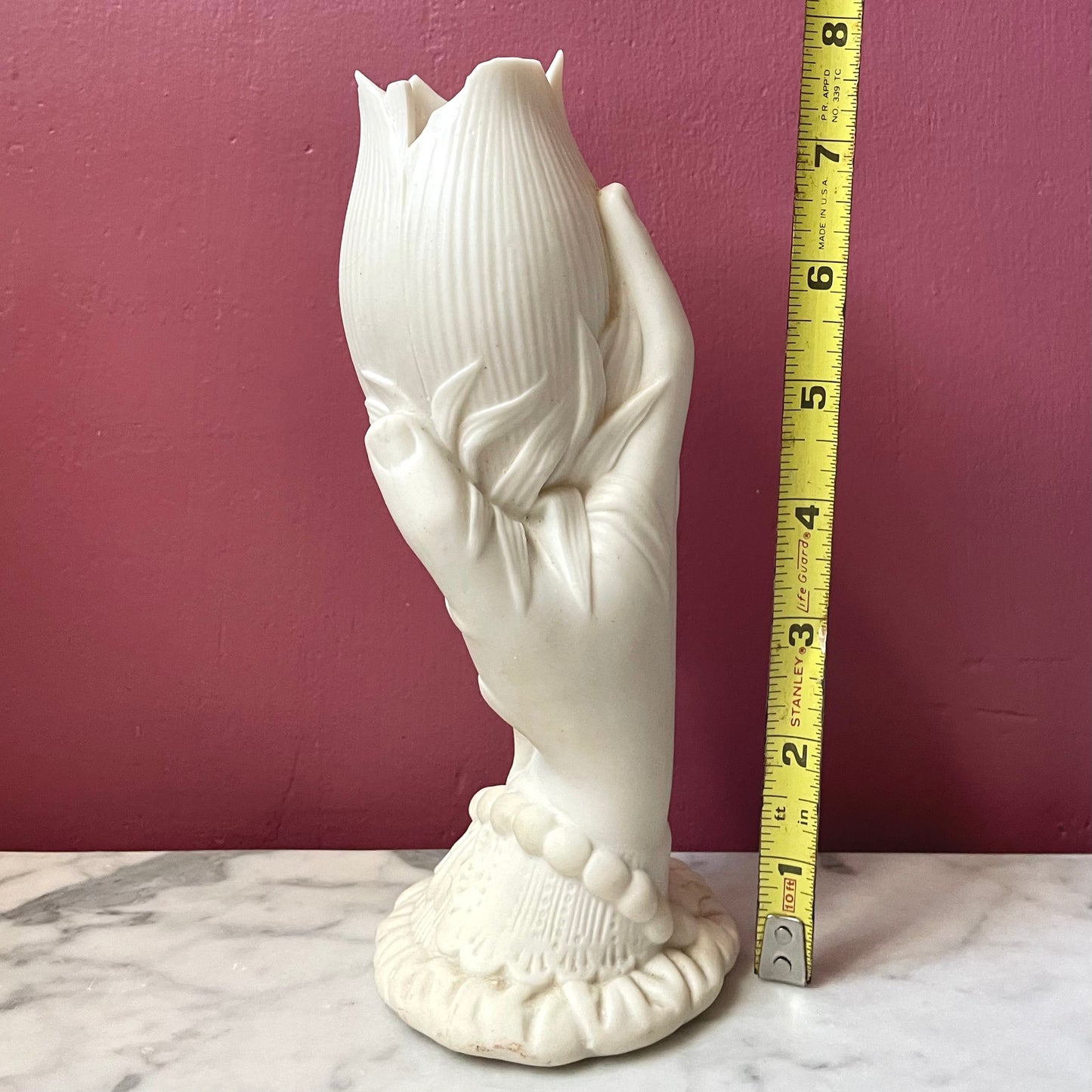 Victorian Parian Hand Shaped Spill Vase