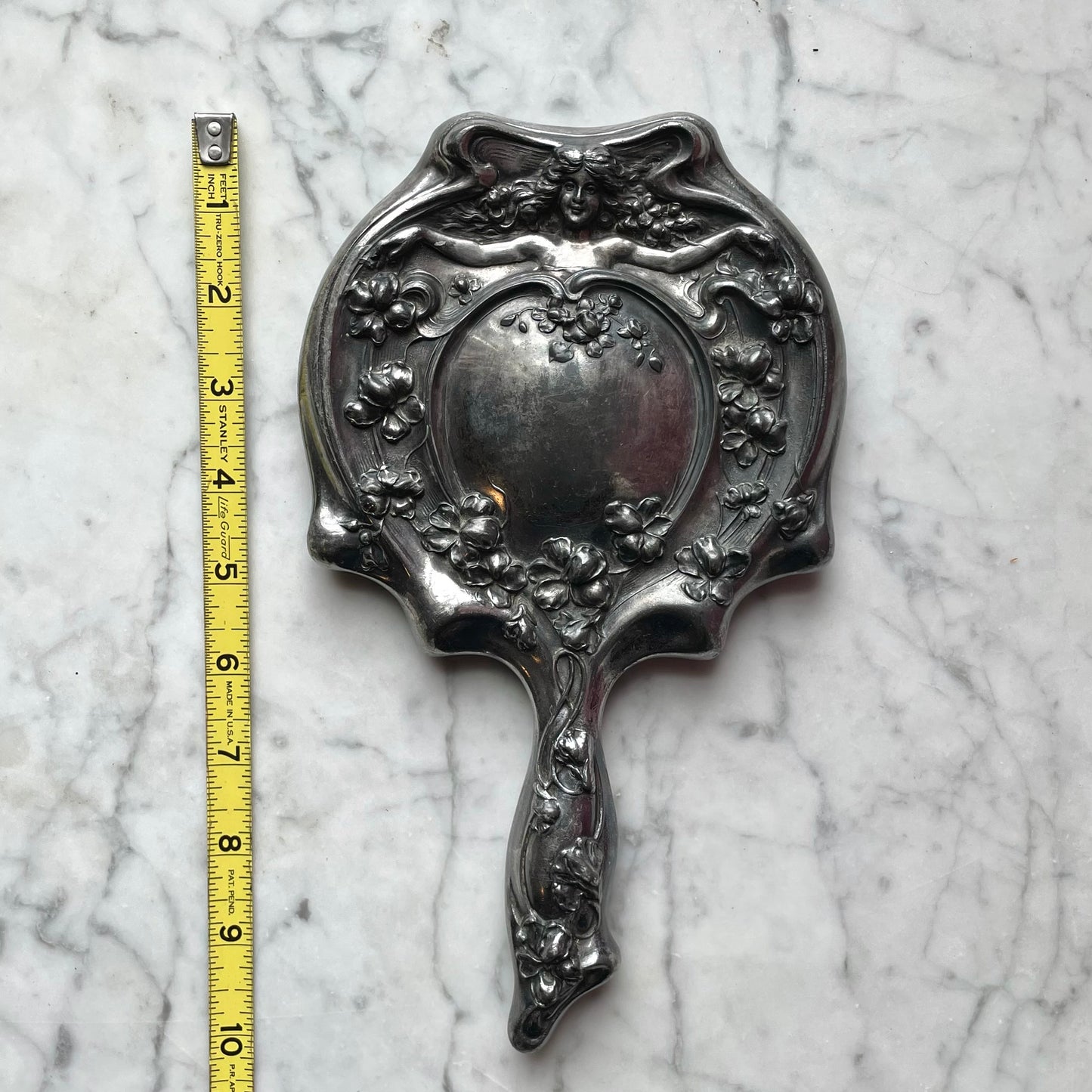 Antique Art Nouveau Hand Mirror