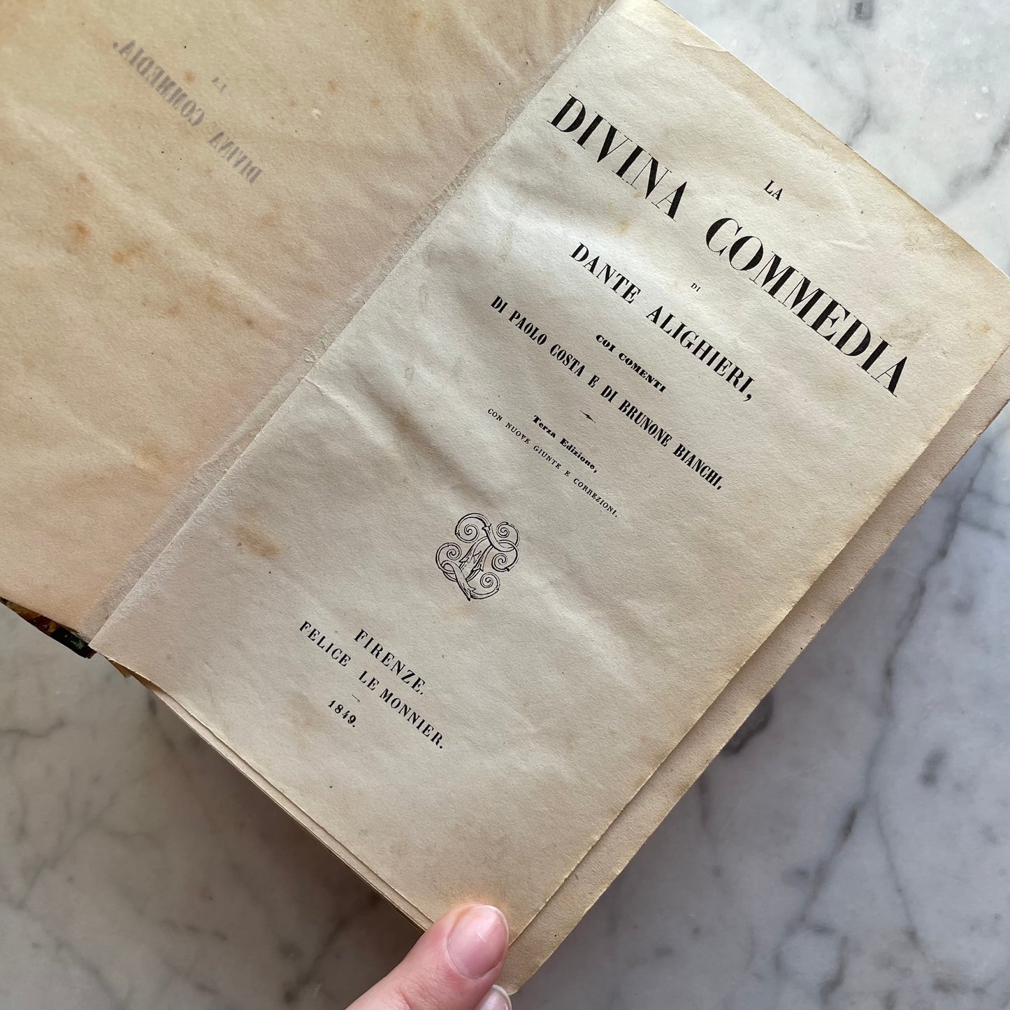 Dante’s Divine Comedy | Italian Language Edition | 1849