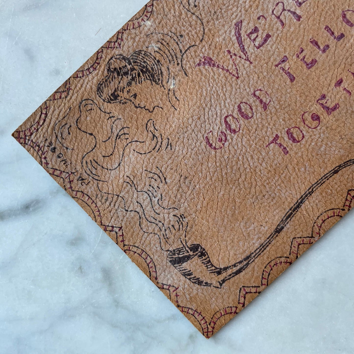 Antique Leather Postcard