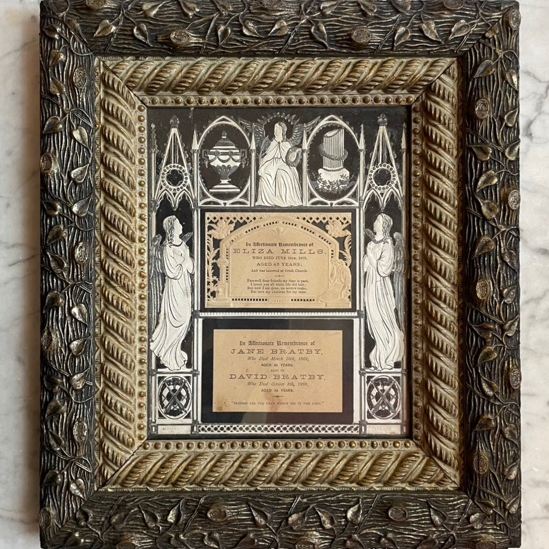Victorian Die Cut Memorial Print