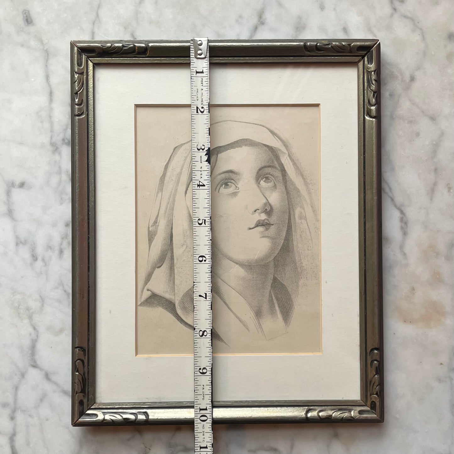 Mother of Mercy | Antique Pencil Sketch