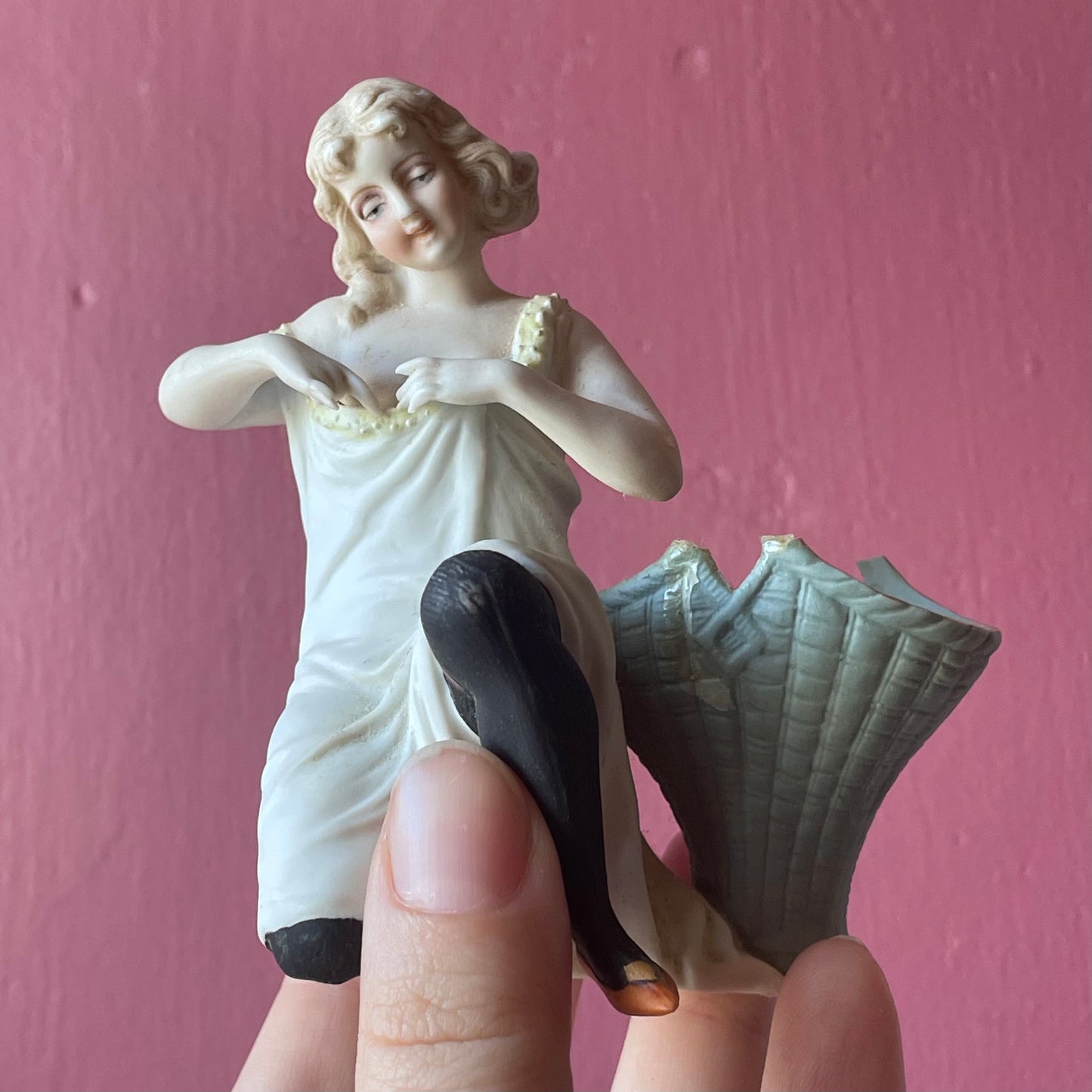 Antique Risqué German Bisque Girl