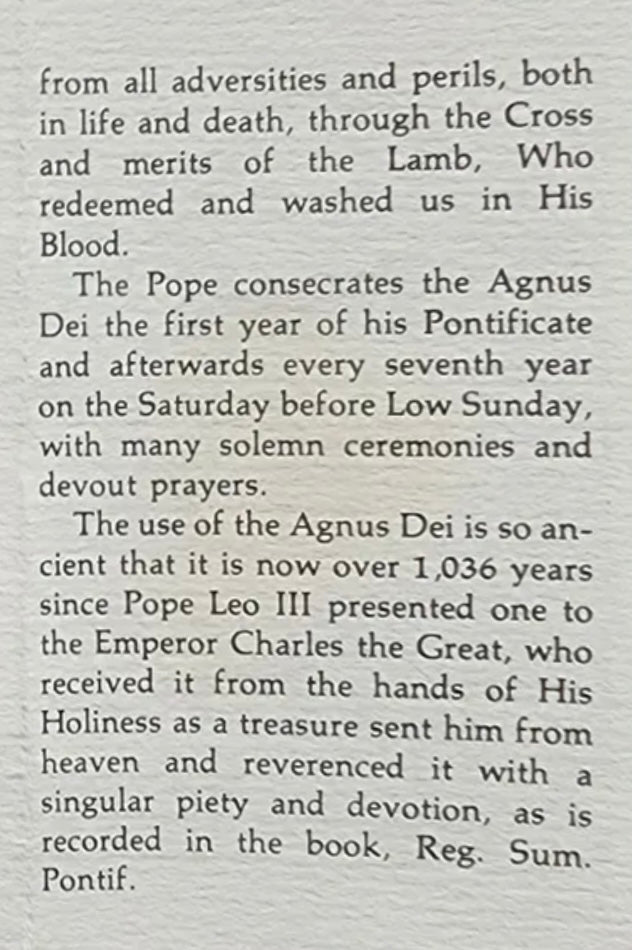 Antique Agnus Dei on Card
