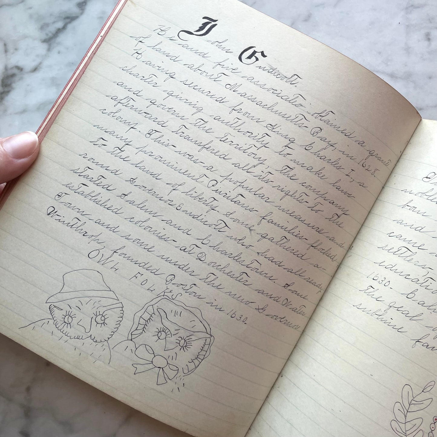 Victorian Schoolgirl’s Notebook | Biographical Sketches of Notable Men & Women |1889