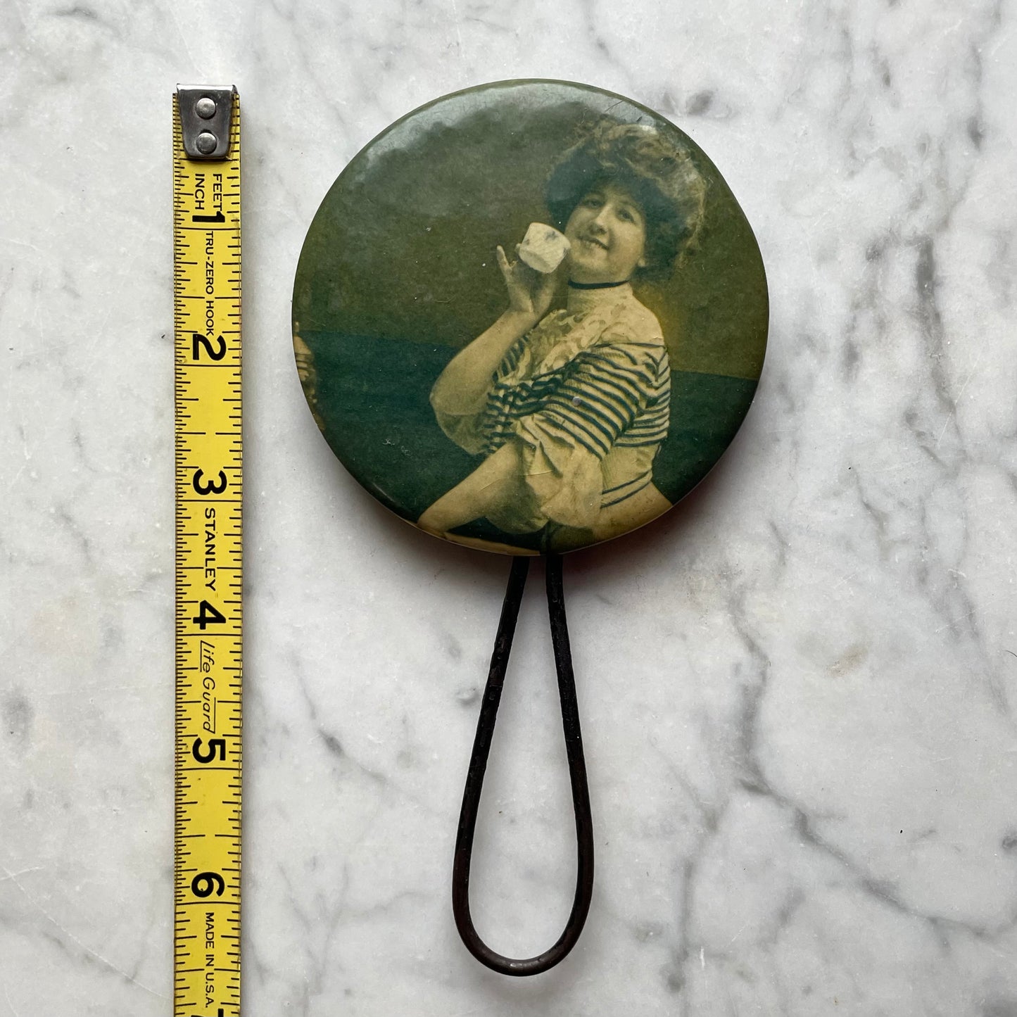 Antique Celluloid Novelty Hand Mirror
