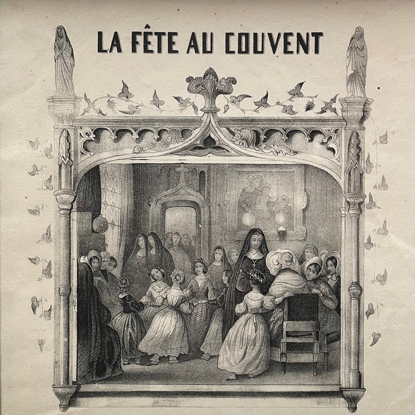 Party at the Convent! | Antique Framed Print