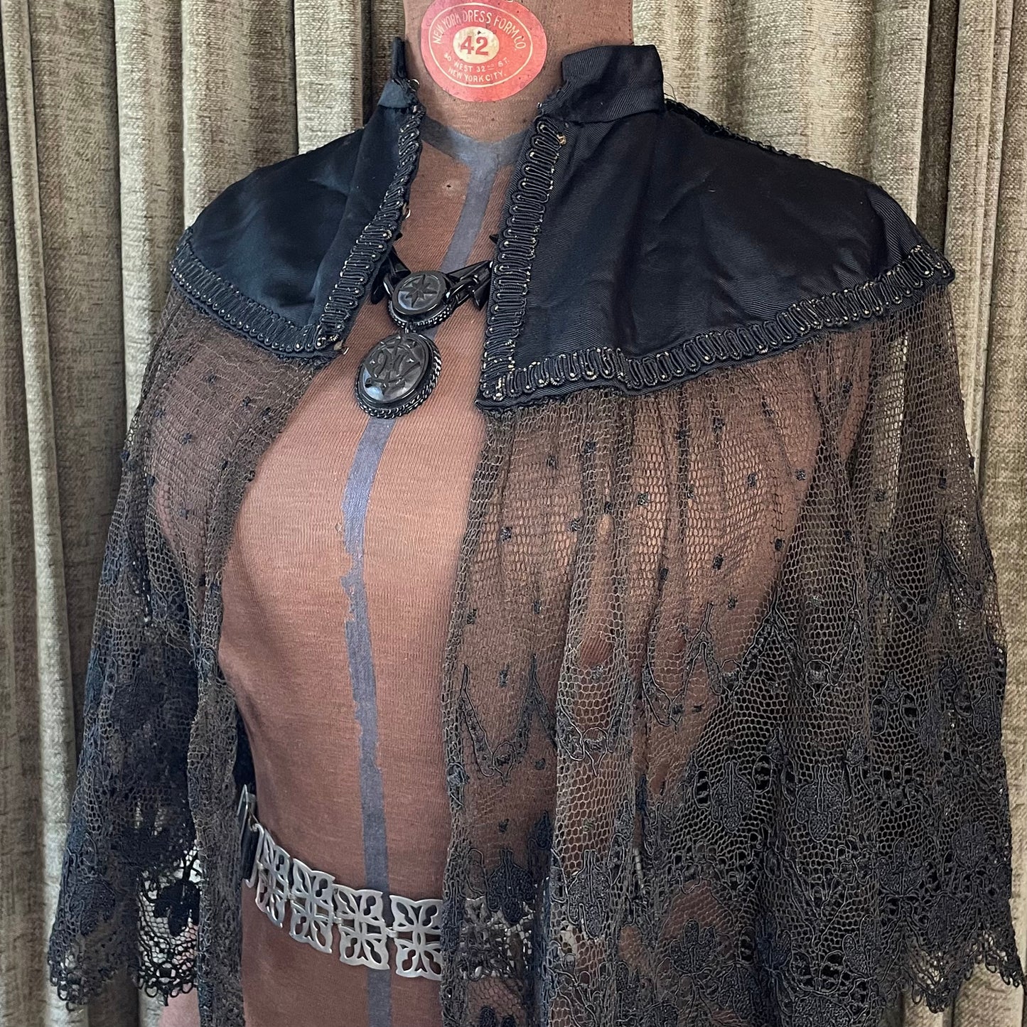 Victorian Black Lace Capelet