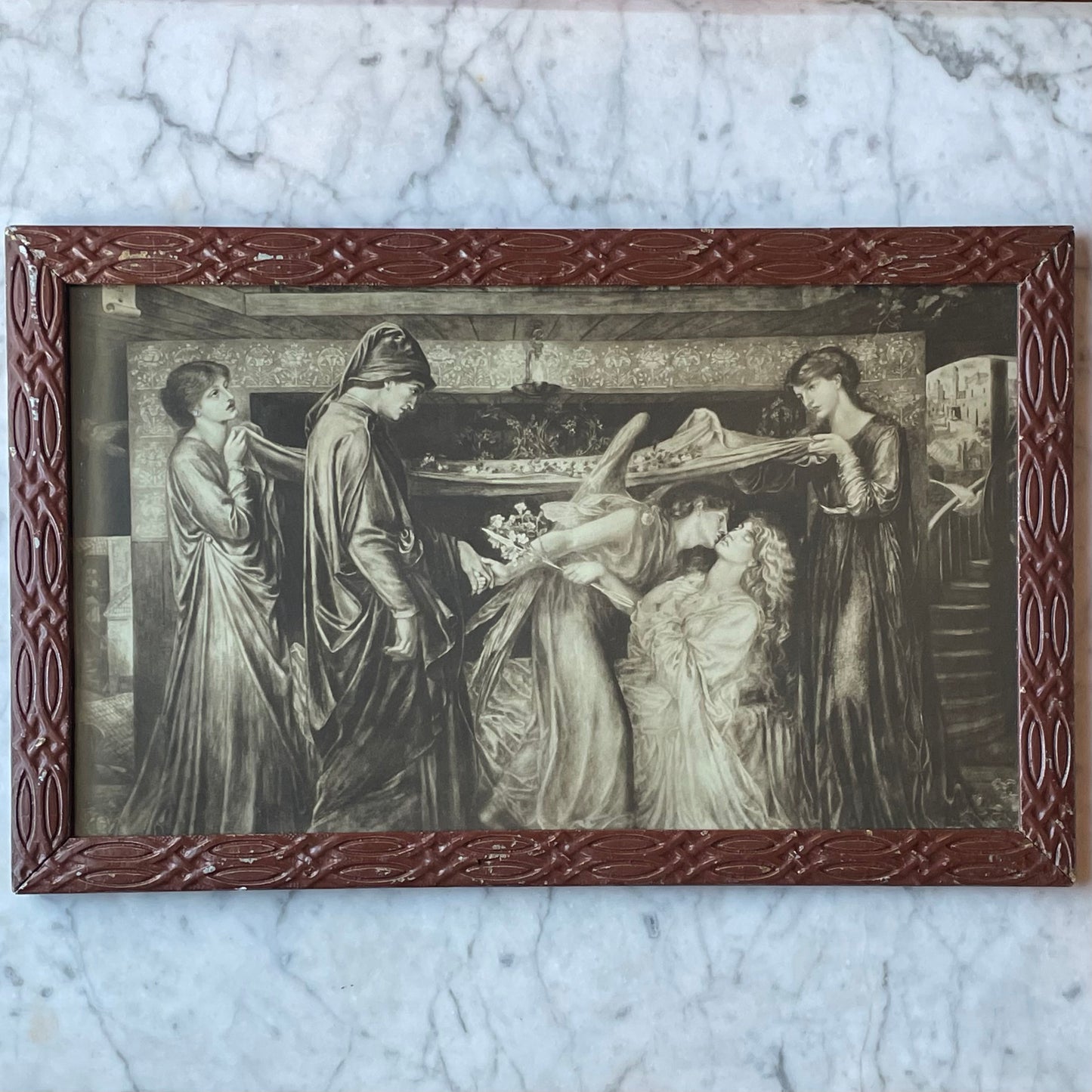 Dante’s Dream at the Time of the Death of Beatrice | Dante Gabriel Rossetti | Antique Framed Print