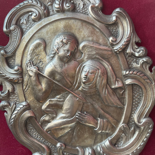 Saint Teresa of Ávila | Antique Silver Plaque on Board
