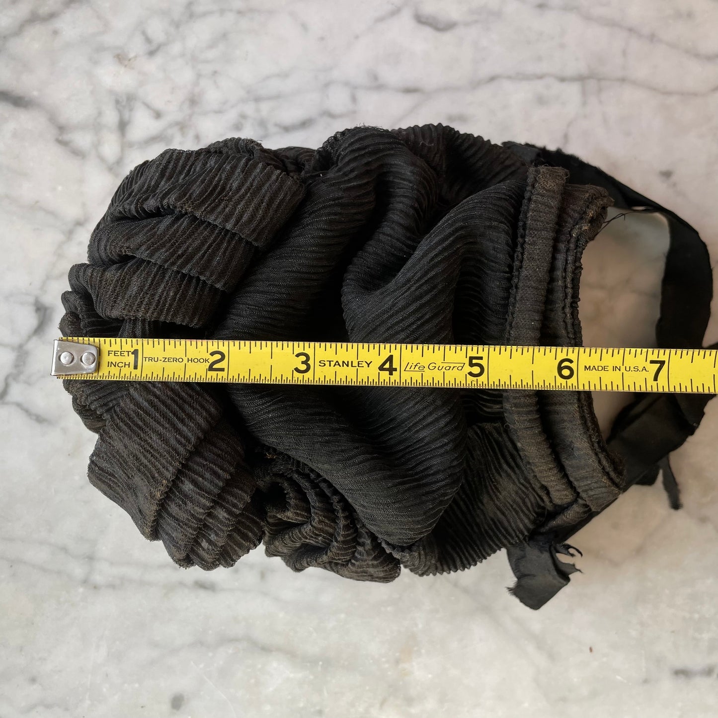Victorian Mourning Child’s Bonnet | Black Silk Crepe