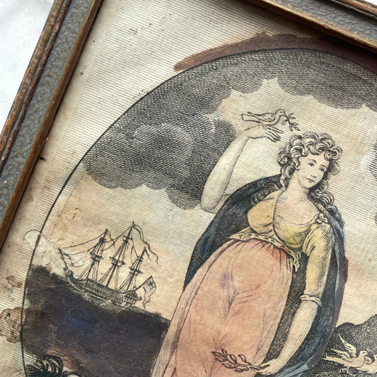 Peace | 18th Century Hand Colored Print