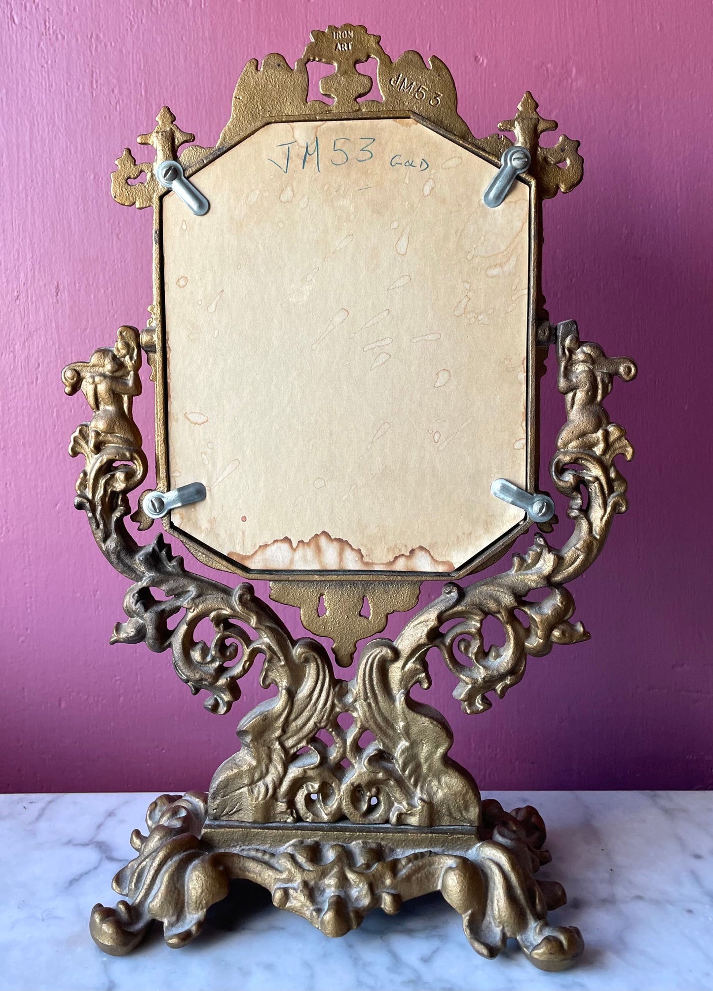 Victorian Revival Cupid Mirror | Iron Art Works