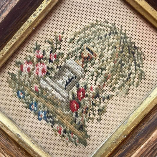 Victorian Mourning Punch Paper Embroidery