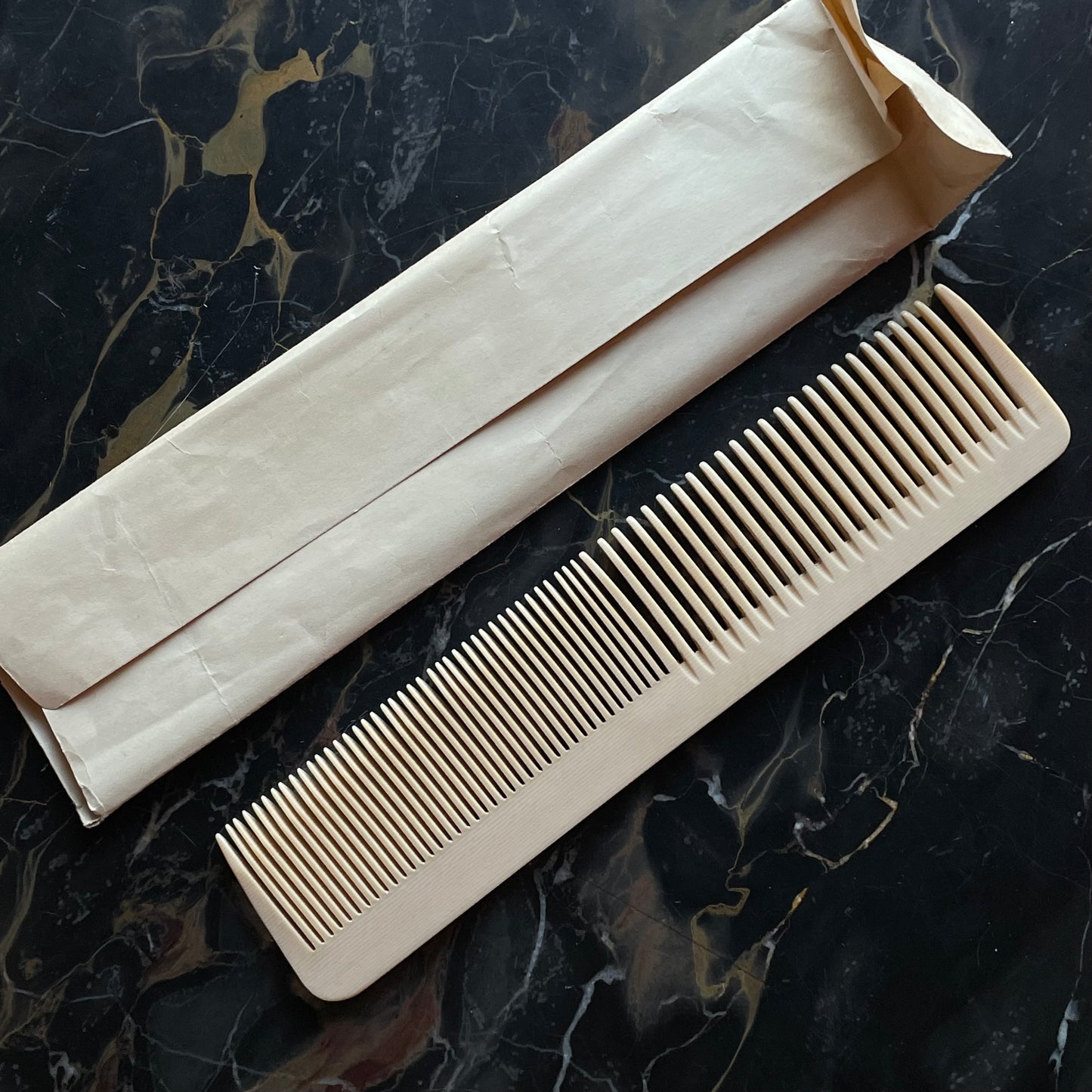 Antique Hair Cuttings in Original Box with Comb