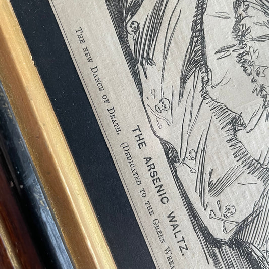 Arsenic Waltz | 1862 Punch Cartoon Satirizing Arsenic Green Dyes