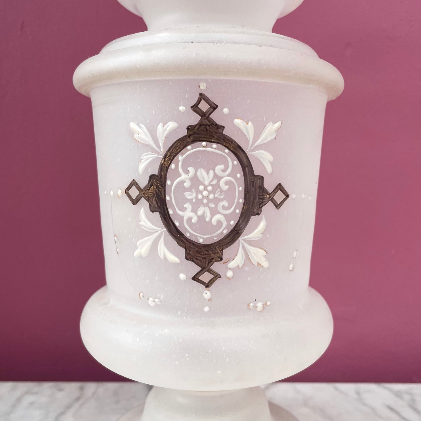 Victorian White Bristol Glass Vase