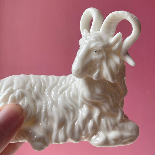 Vintage Milk Glass Goat