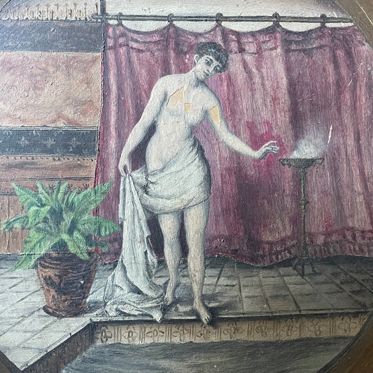Victorian Erotic Painting on Tin