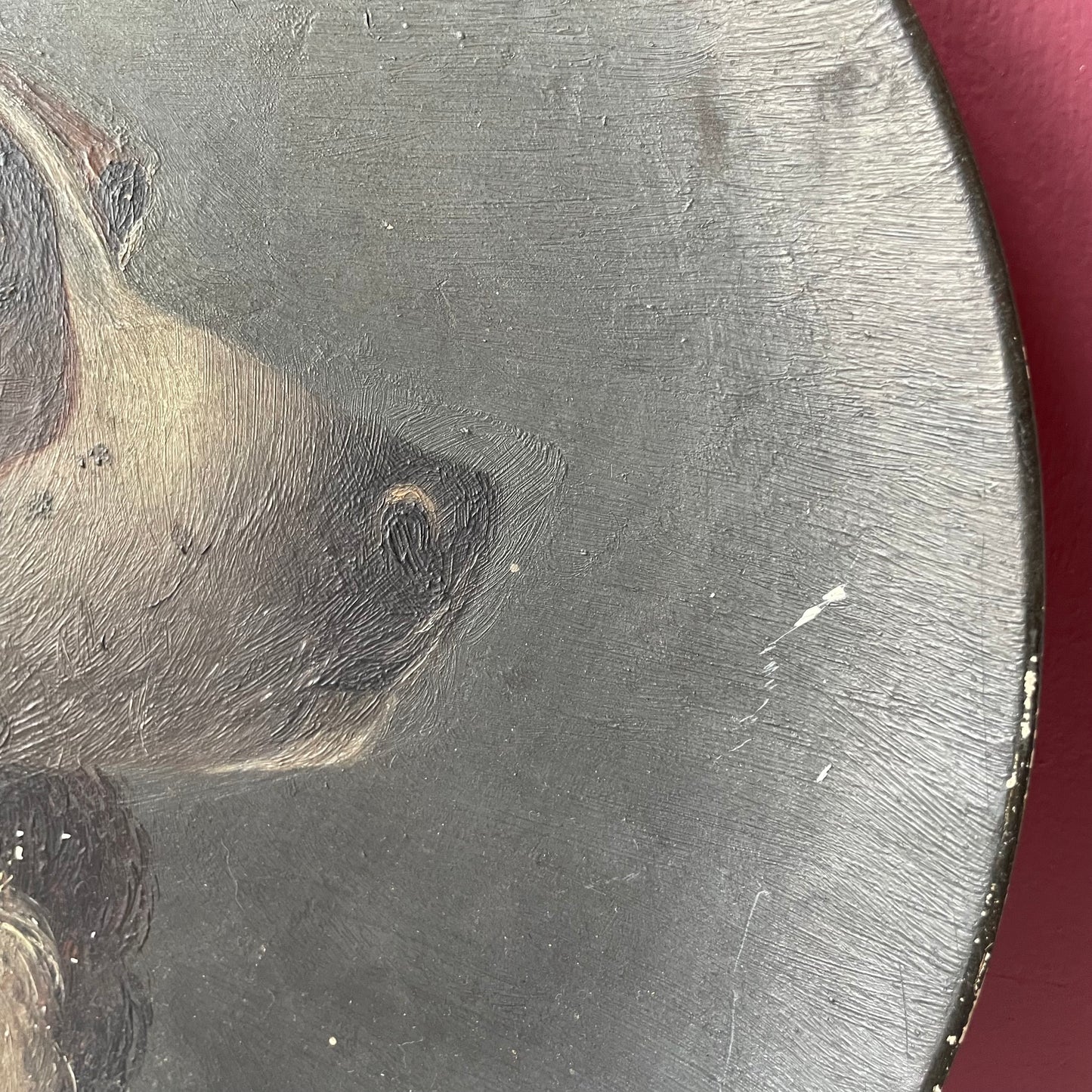 Victorian Portrait Plate of a Dog