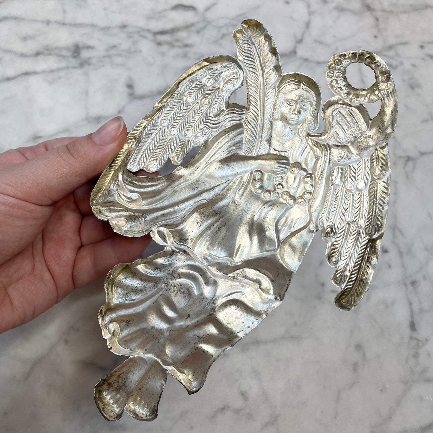 Antique Angel Tin Ex Voto
