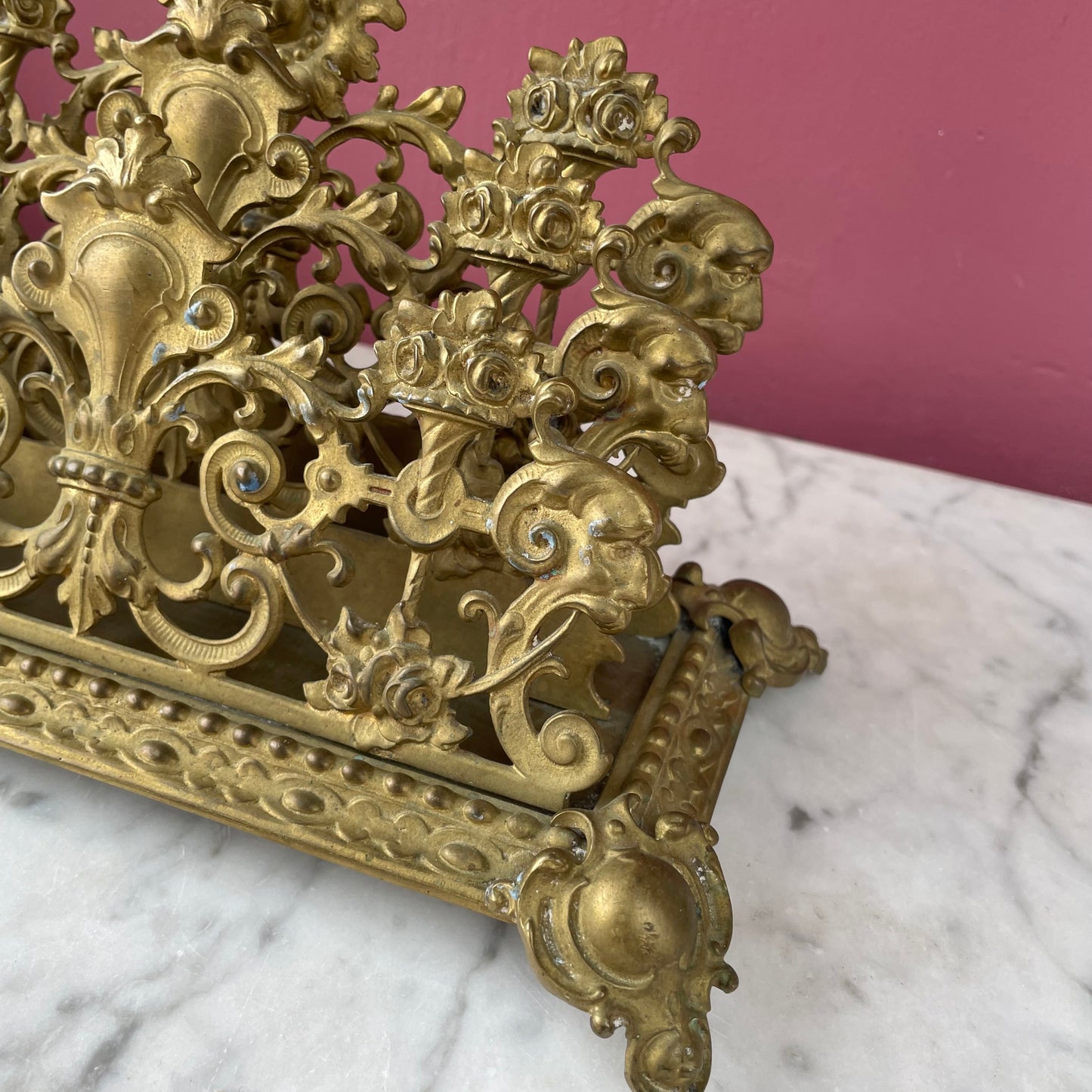 Antique Rococo Revival Letter Holder