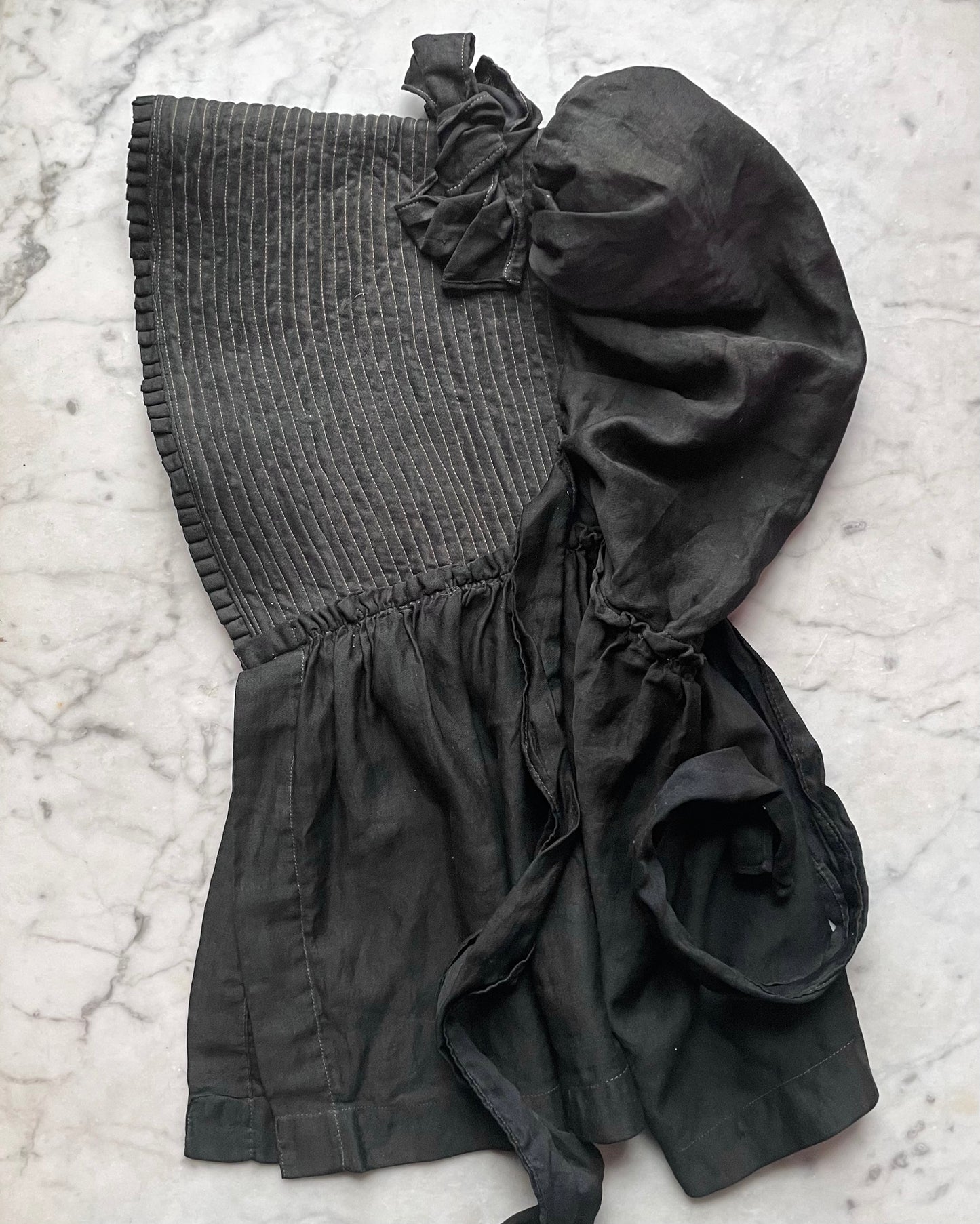 Black Victorian Mourning Bonnet