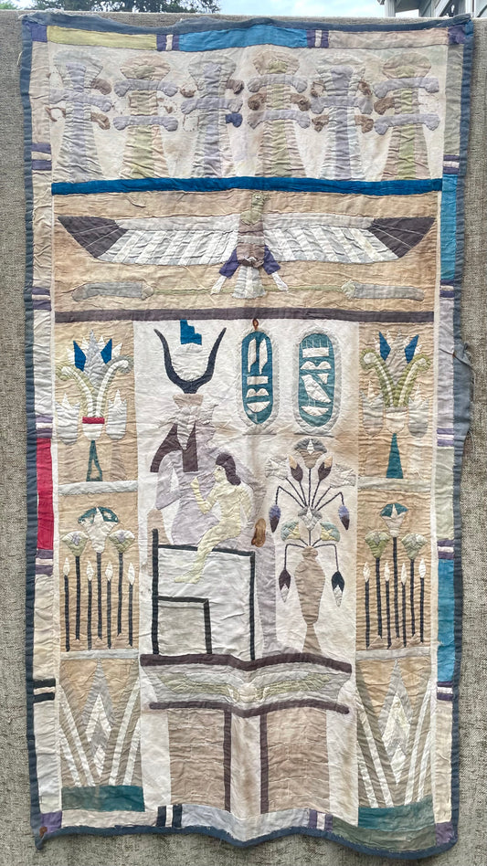 Antique Egyptian Revival Appliqué Tapestry