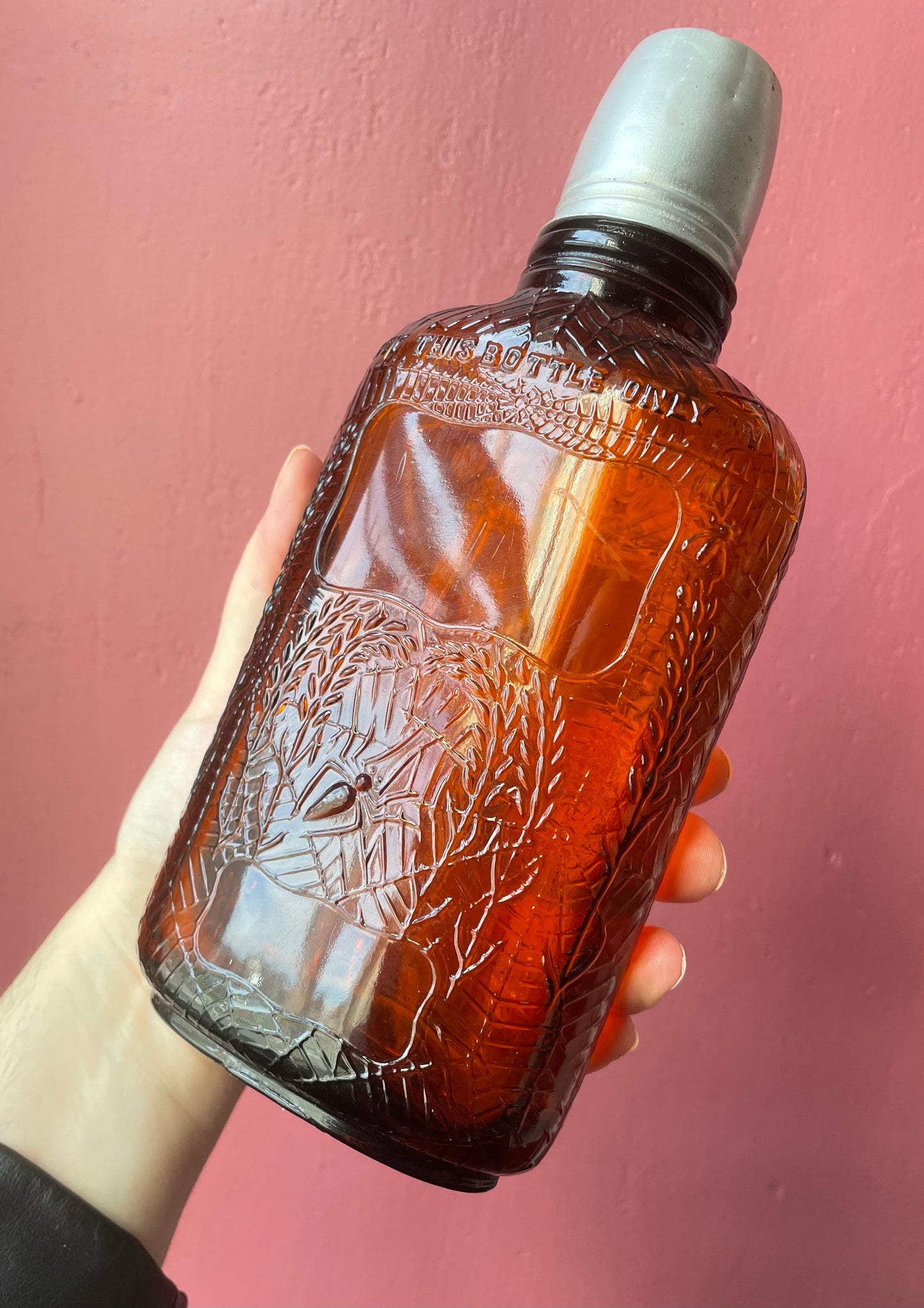 Antique Spider Web Whiskey Bottle | Four Roses