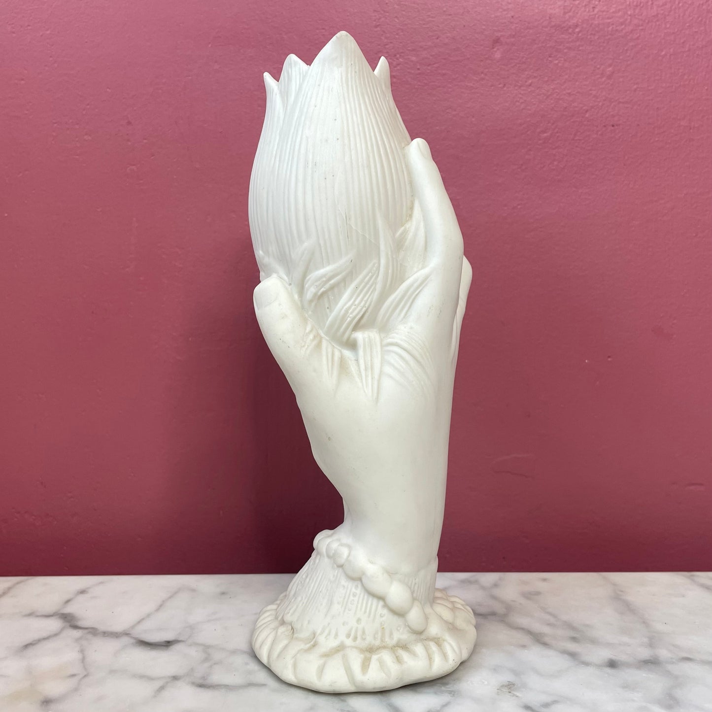 Victorian Parian Hand Shaped Spill Vase