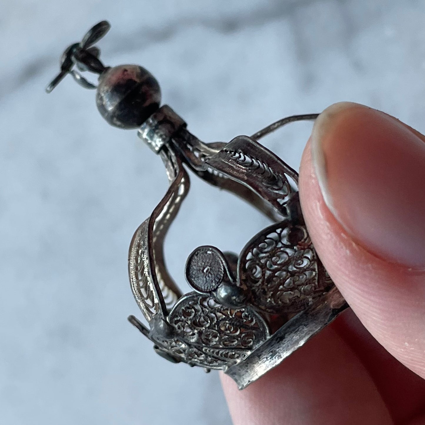 Antique Spanish Silver Santos Crown