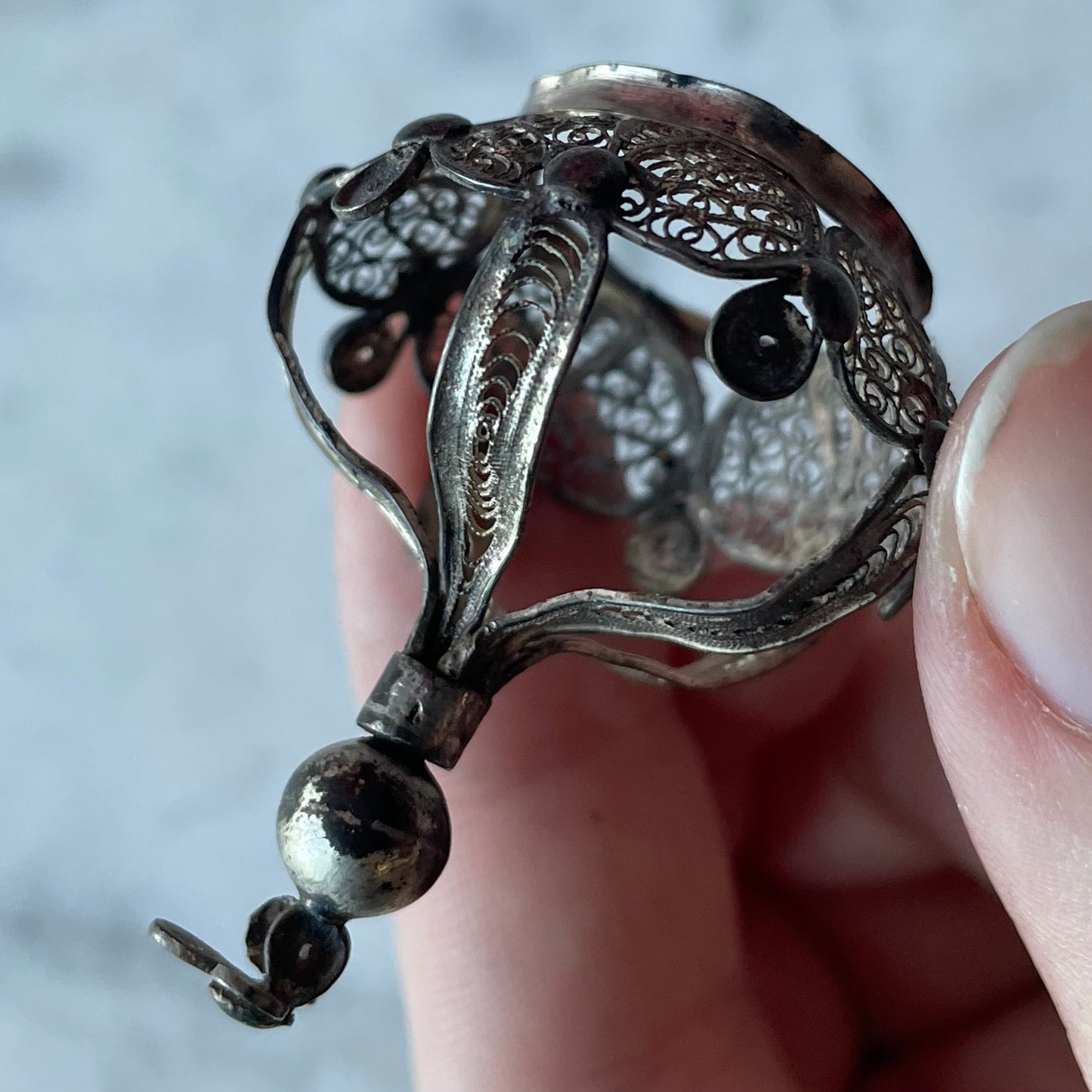 Antique Spanish Silver Santos Crown