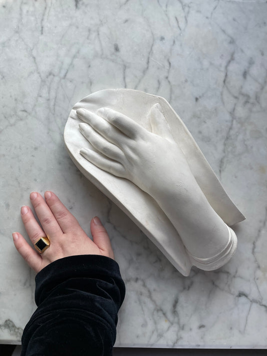 Antique Plaster Hand Sculpture