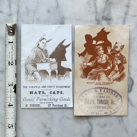 Beauty & the Beast | Victorian Shadow Trade Cards