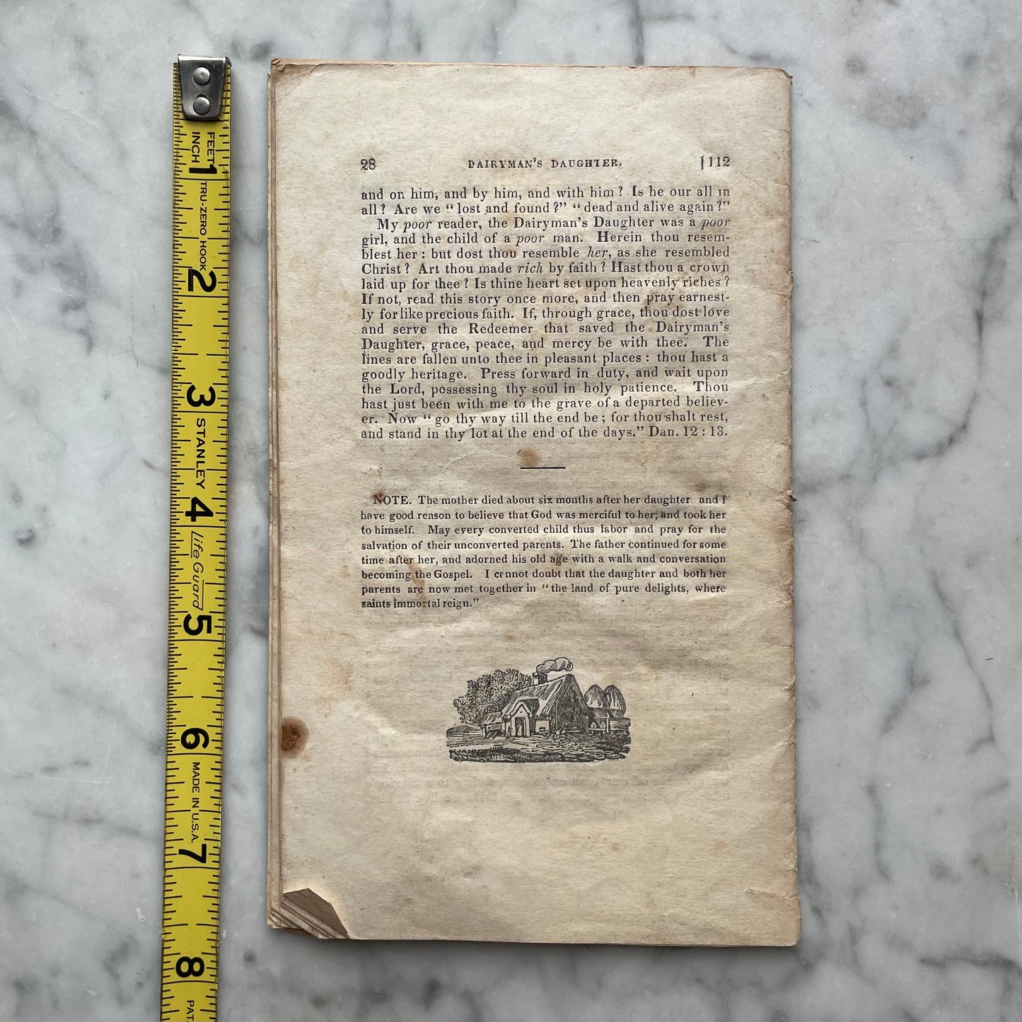Victorian Mourning Chapbook | The Dairyman’s Daughter