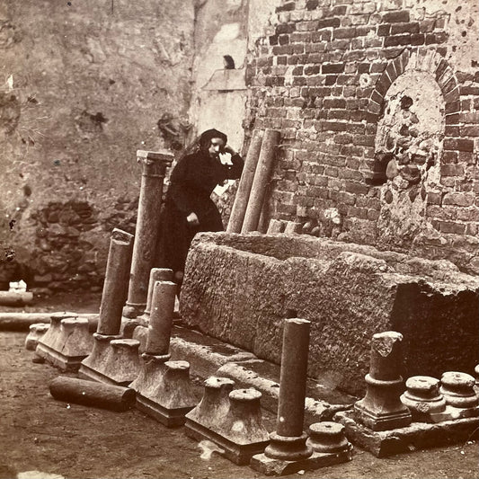Juliet’s Tomb | Antique Grand Tour Souvenir Photo