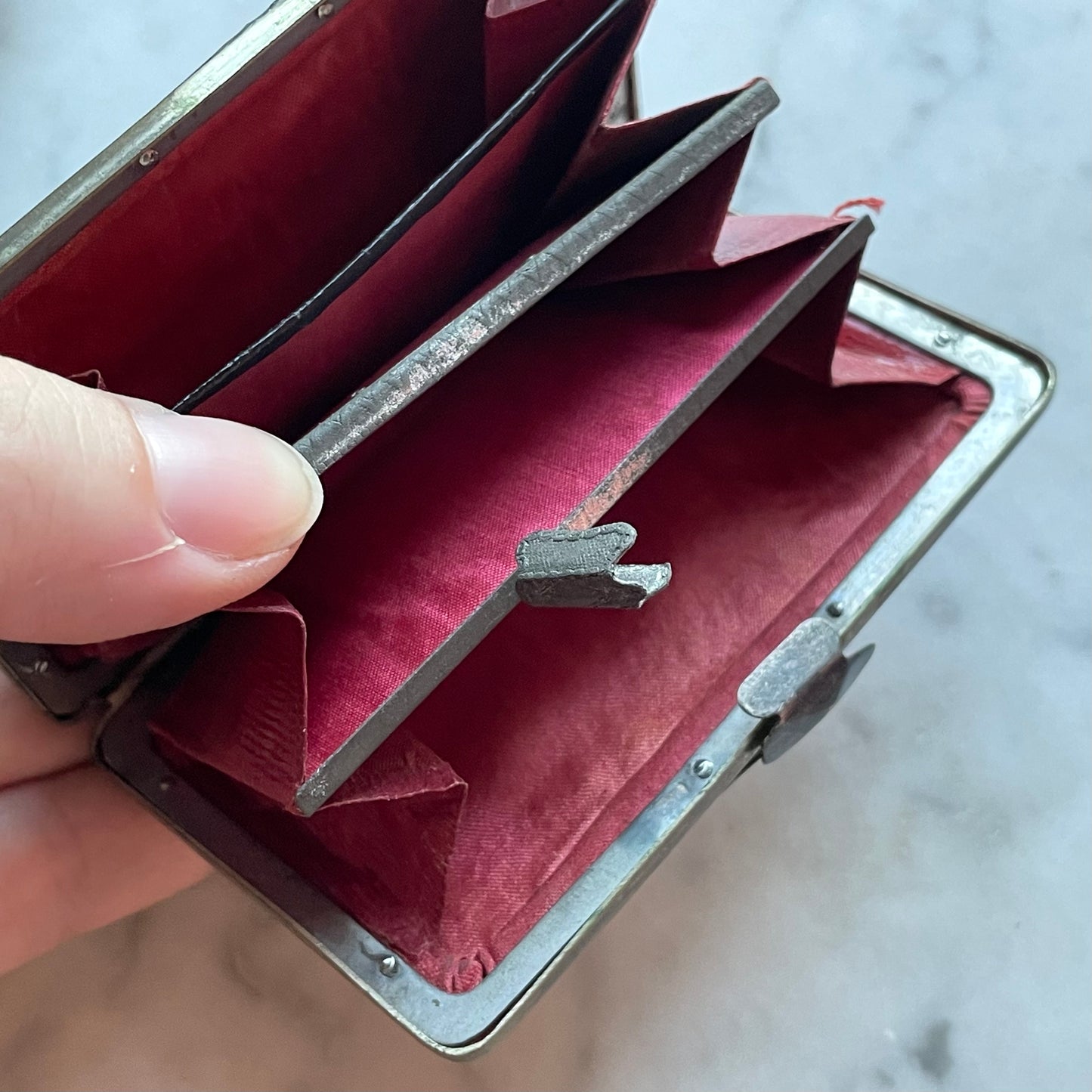 Victorian Mother of Pearl Inlaid Coin Purse