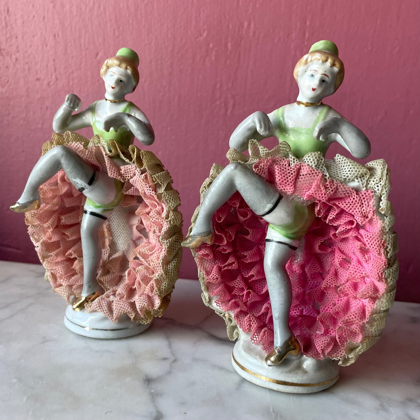 Vintage Can-Can Girls | Porcelain Figures
