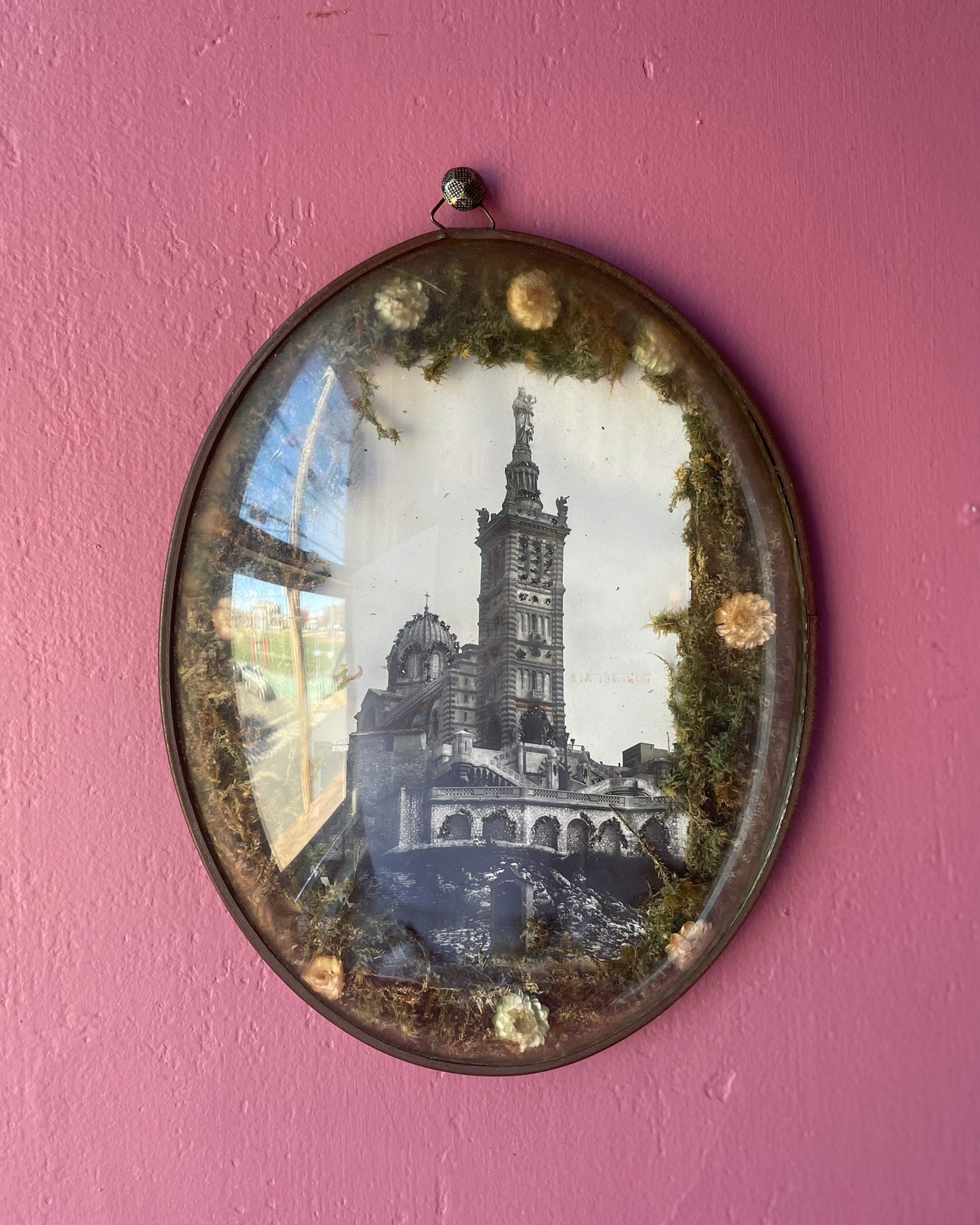 Vintage Marseille Souvenir | Notre Dame de la Garde Basilica under Domed Glass