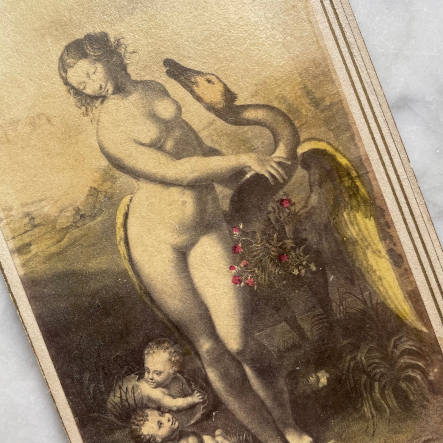 Leda & the Swan | Victorian Carte de Visite