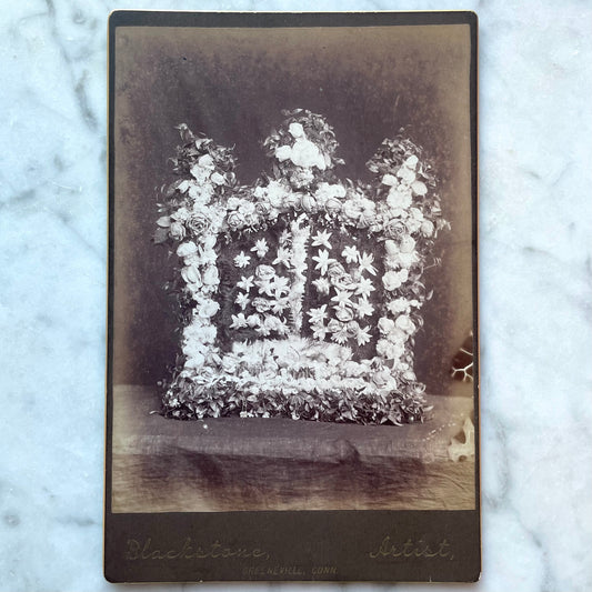 Victorian Mourning Flowers Cabinet Card | Gates of Heaven