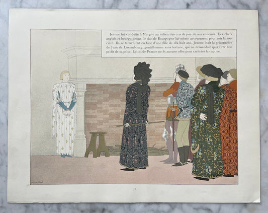 Jeanne d’Arc Antique Print | Double Sided | M. Boutet de Monvel