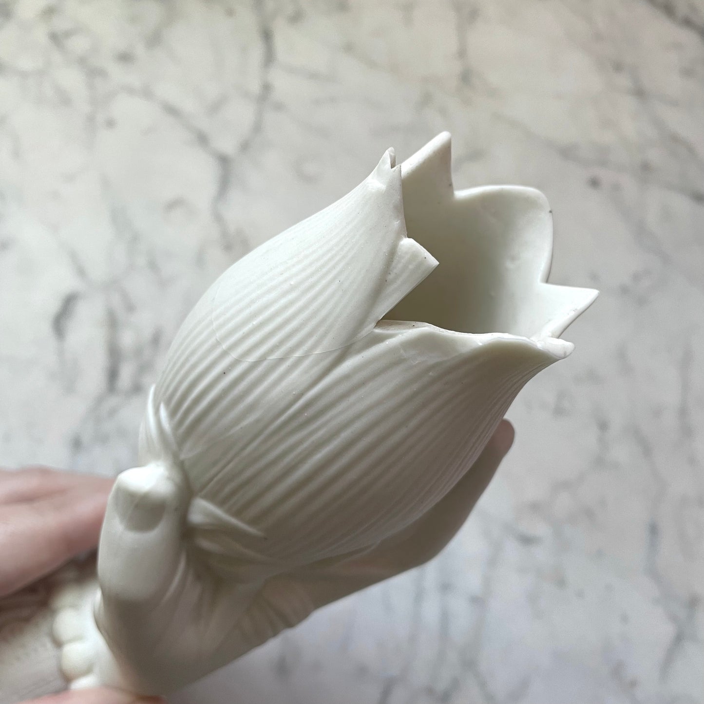 Victorian Parian Hand Shaped Spill Vase