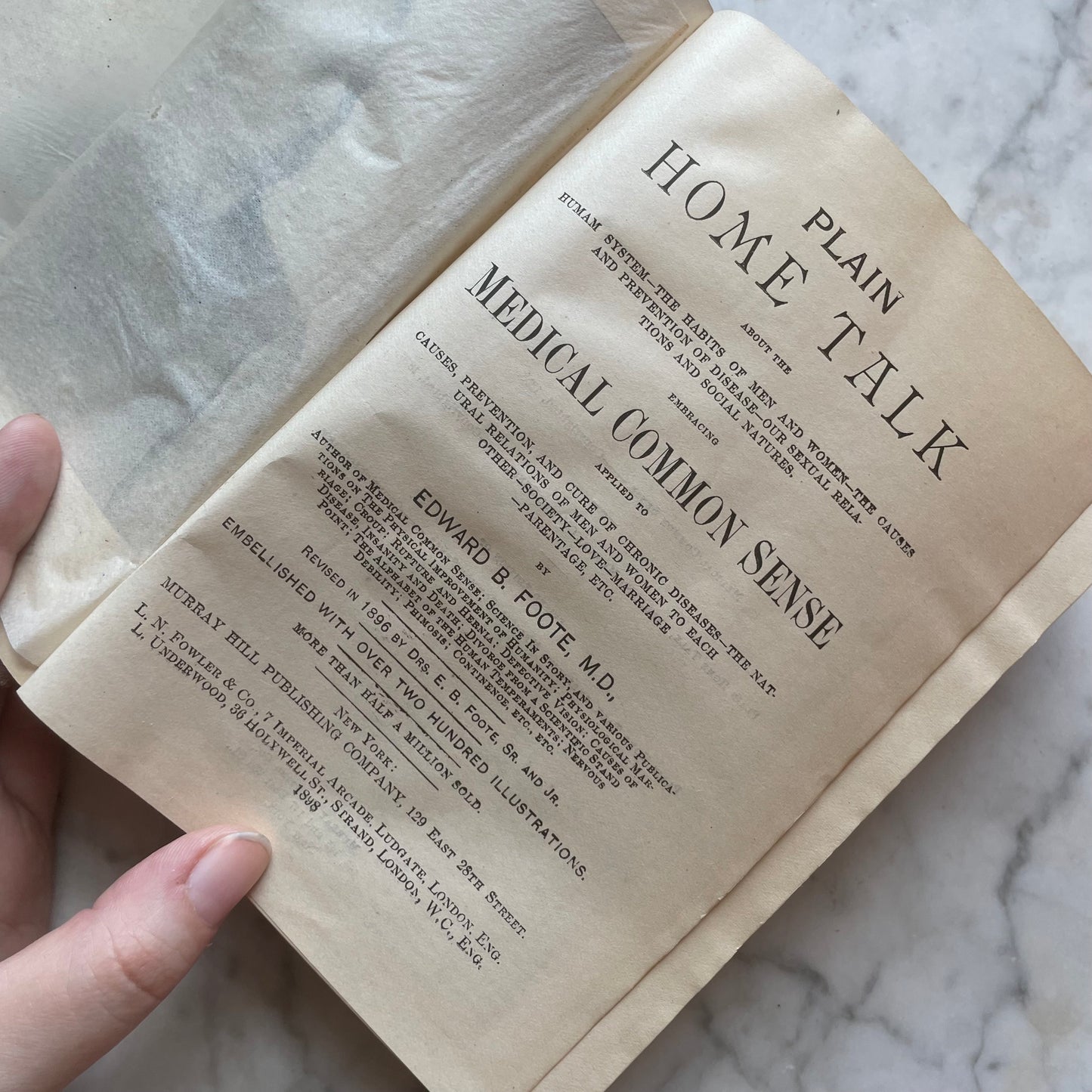 Victorian Medical Book | Plain Home Talks | 1858