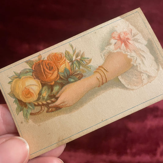 Victorian Calling Card | Hand with Snake Bracelet