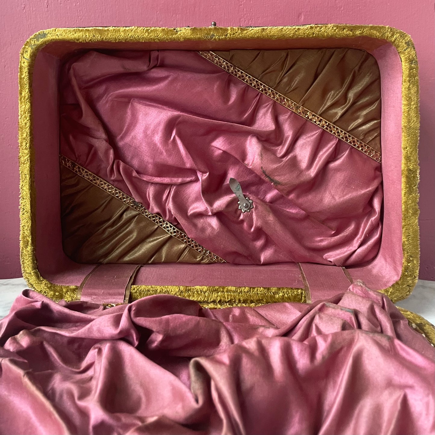 Victorian Green Velvet Vanity Box
