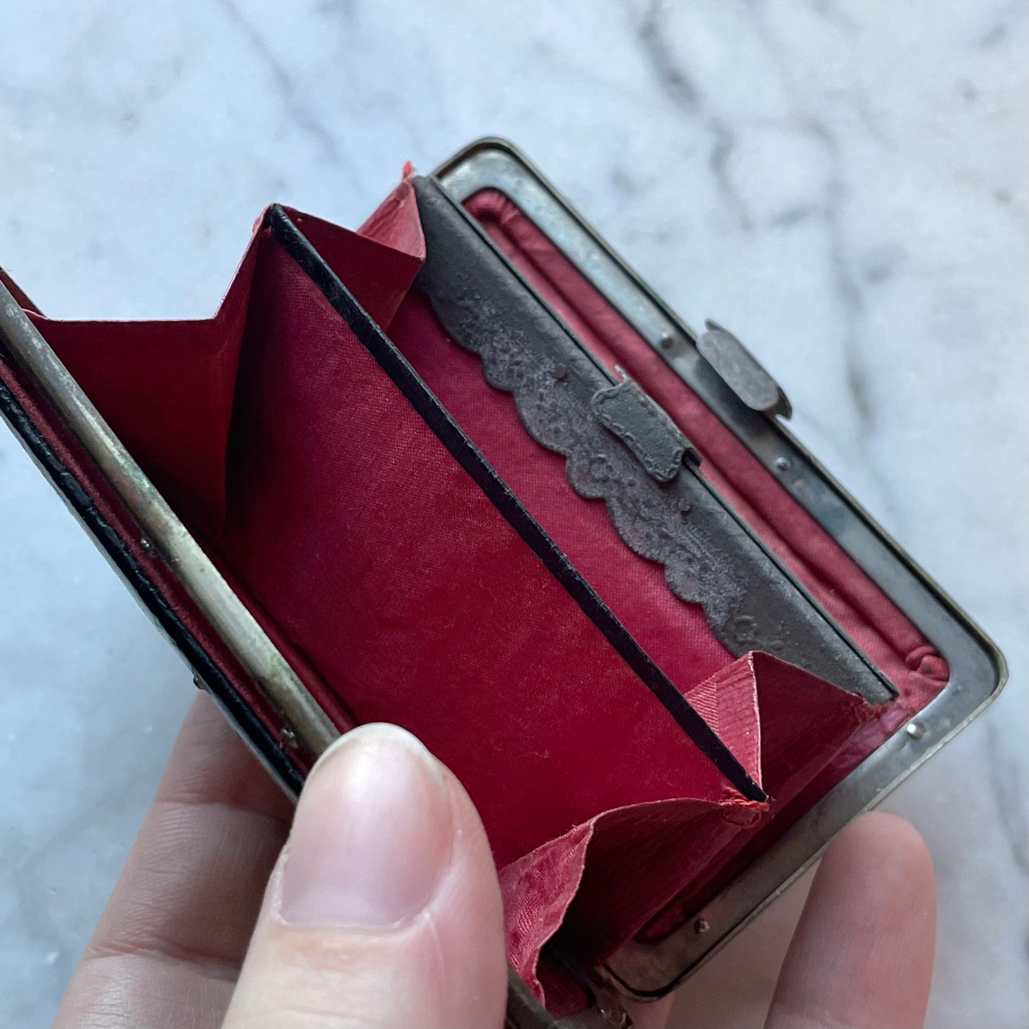 Victorian Mother of Pearl Inlaid Coin Purse